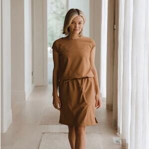 Albion Fit Women’s Going Places Dress in Sand size XS